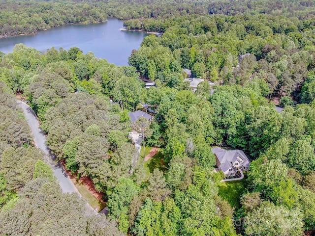112 Eagle Chase Ln, Troutman, NC 28166 - drone / aerial view of a forest and a nearby body of water