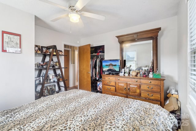 1177 Craigbrow Cir, Chester, SC 29706 - bedroom featuring a closet and a ceiling fan