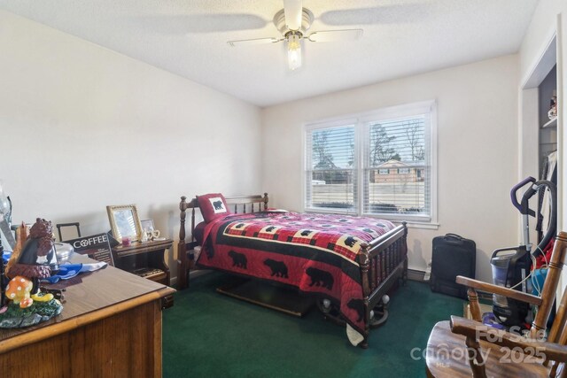 1177 Craigbrow Cir, Chester, SC 29706 - bedroom with baseboards, a ceiling fan, and carpet flooring
