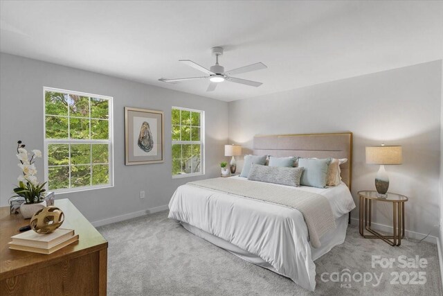 1914 White St Unit A & B, Gastonia, NC 28052 - bedroom featuring carpet flooring, baseboards, and a ceiling fan