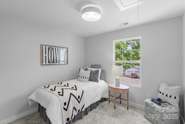 1914 White St Unit A & B, Gastonia, NC 28052 - carpeted bedroom featuring baseboards, visible vents, and attic access