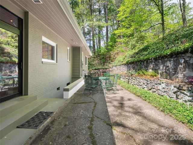 view of patio / terrace featuring outdoor dining space