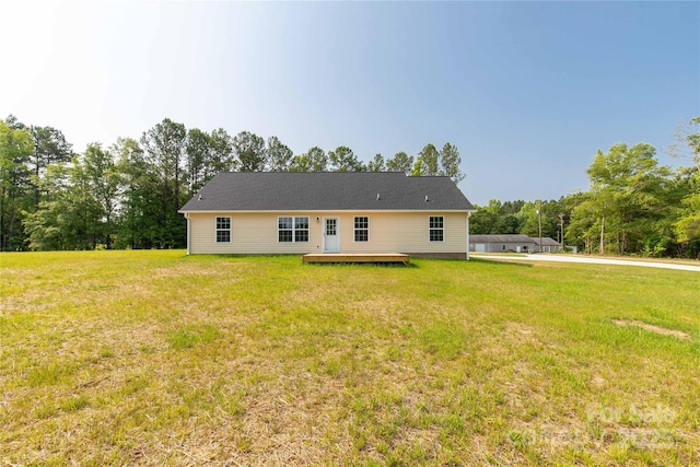 3650 Sentry Rd, Lancaster, SC 29720 - back of property with a wooden deck and a yard