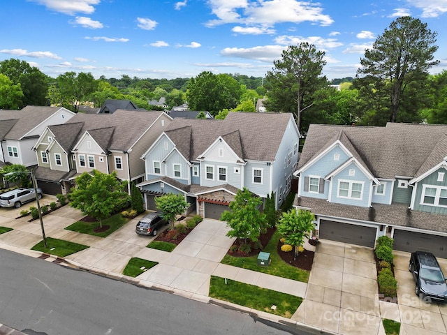 aerial view of residential area