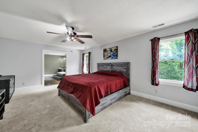 8524 Quarters Ln, Mint Hill, NC 28227 - bedroom with carpet floors, multiple windows, a textured ceiling, and baseboards