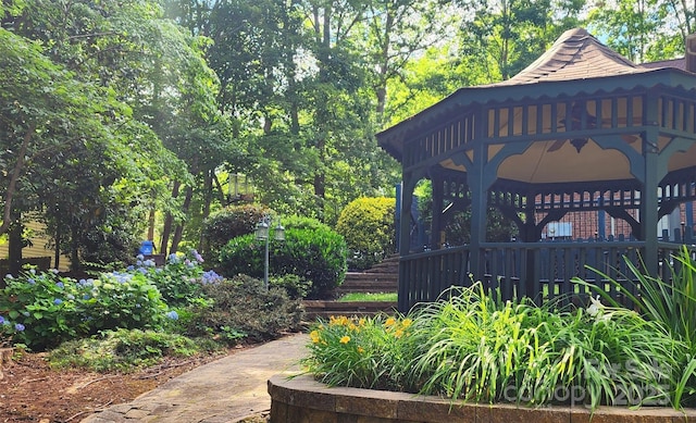8524 Quarters Ln, Mint Hill, NC 28227 - view of yard featuring a gazebo