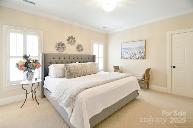 5827 Rileys Ridge Rd, Charlotte, NC 28226 - bedroom with baseboards, light carpet, and multiple windows