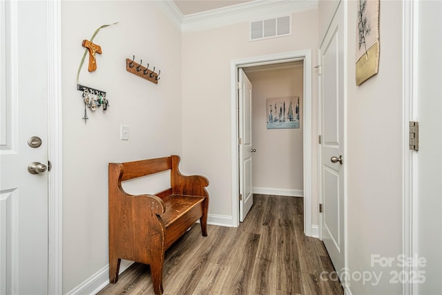 70 Cameo Dr, Flat Rock, NC 28731 - hall with wood finished floors, ornamental molding, and baseboards