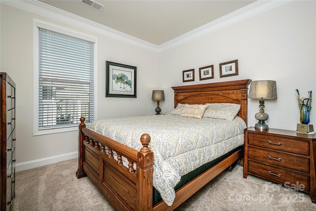 70 Cameo Dr, Flat Rock, NC 28731 - bedroom with light colored carpet, crown molding, and baseboards