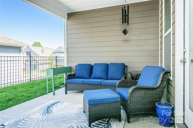 70 Cameo Dr, Flat Rock, NC 28731 - view of patio / terrace featuring an outdoor hangout area and fence