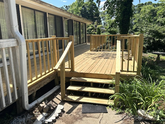 view of wooden deck