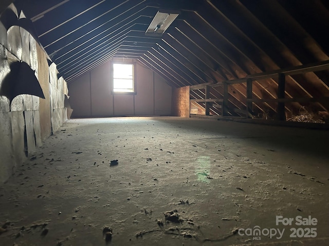 view of attic