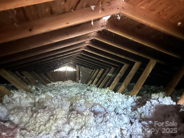 view of attic