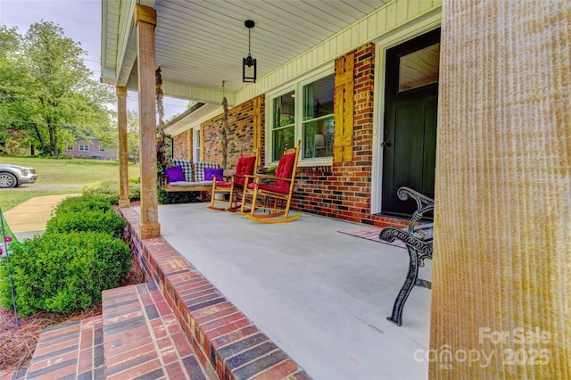 view of patio / terrace with covered porch