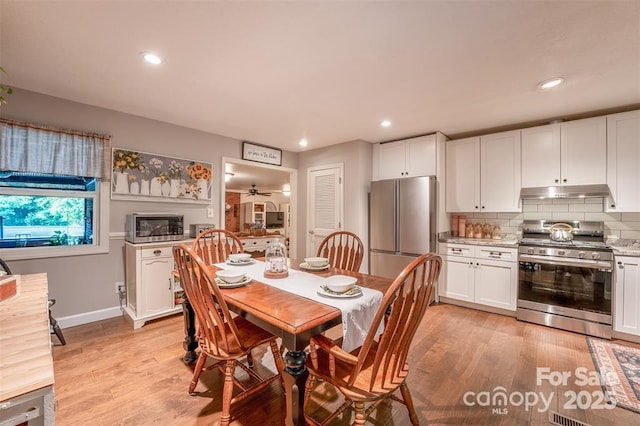 4805 Nesbit Rd, Monroe, NC 28112 - dining space with recessed lighting and light wood-style flooring