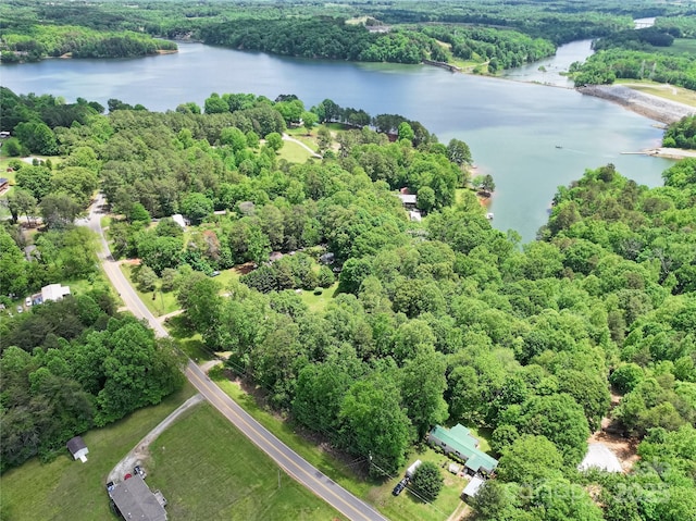 4585 Sunrise Beach Rd, Catawba, NC 28609 - aerial view of a large body of water and a forest