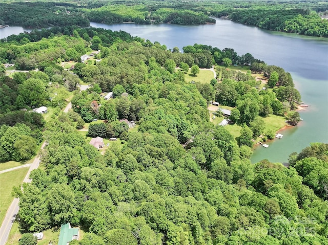 4585 Sunrise Beach Rd, Catawba, NC 28609 - drone / aerial view of a nearby body of water and a heavily wooded area