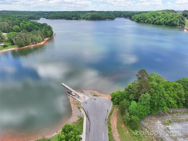 4585 Sunrise Beach Rd, Catawba, NC 28609 - aerial view of a nearby body of water and a forest