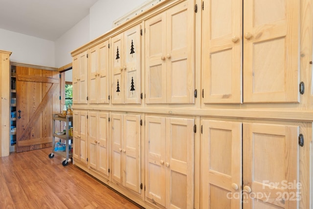 details featuring wood walls and wood finished floors