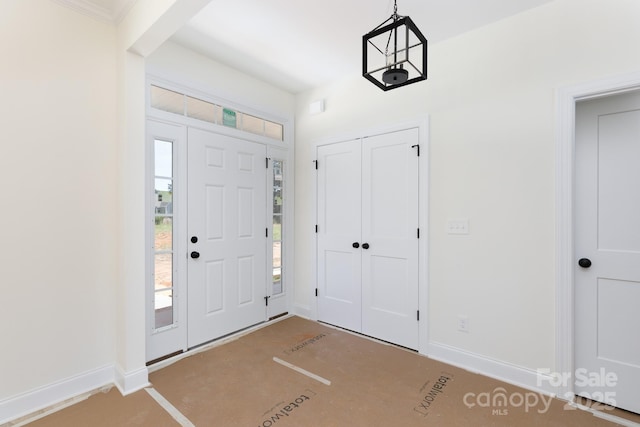 entrance foyer with baseboards