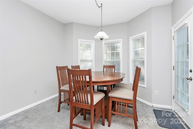 5943 Pisgah Way, Charlotte, NC 28217 - dining room with baseboards and light colored carpet