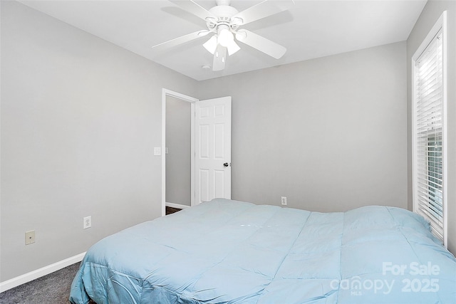 5943 Pisgah Way, Charlotte, NC 28217 - bedroom with carpet floors, a ceiling fan, and baseboards
