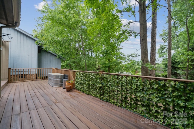 view of wooden terrace
