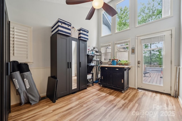 interior space with french doors and a wealth of natural light