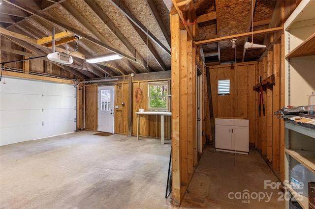 garage featuring a garage door opener
