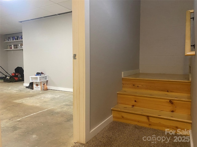 18 Benzington Way, Leicester, NC 28748 - stairs featuring baseboards and concrete flooring