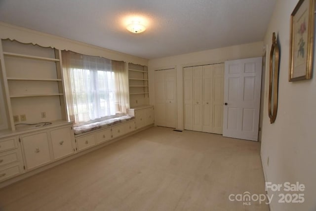 902 Church St NW, Valdese, NC 28690 - unfurnished bedroom featuring two closets and light colored carpet