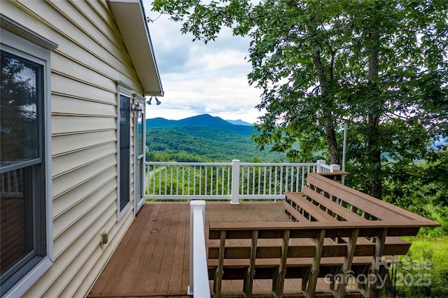 1053 Rich Hill Mountain Rd, Glade Valley, NC 28627 - deck with a mountain view