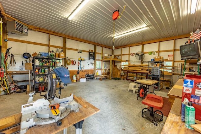 1053 Rich Hill Mountain Rd, Glade Valley, NC 28627 - garage featuring a workshop area