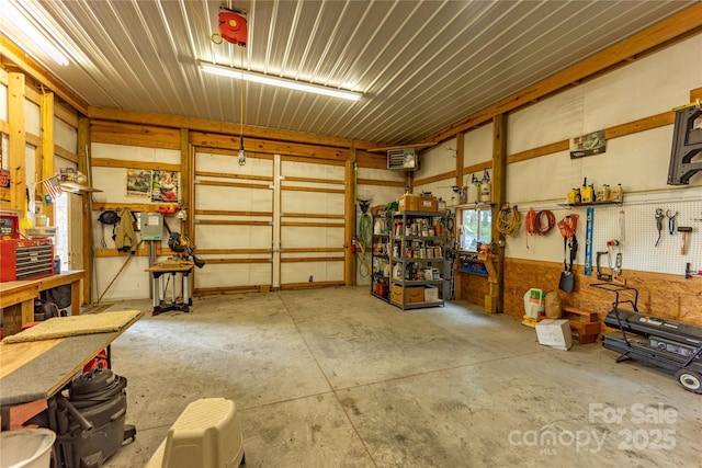 1053 Rich Hill Mountain Rd, Glade Valley, NC 28627 - garage with a workshop area