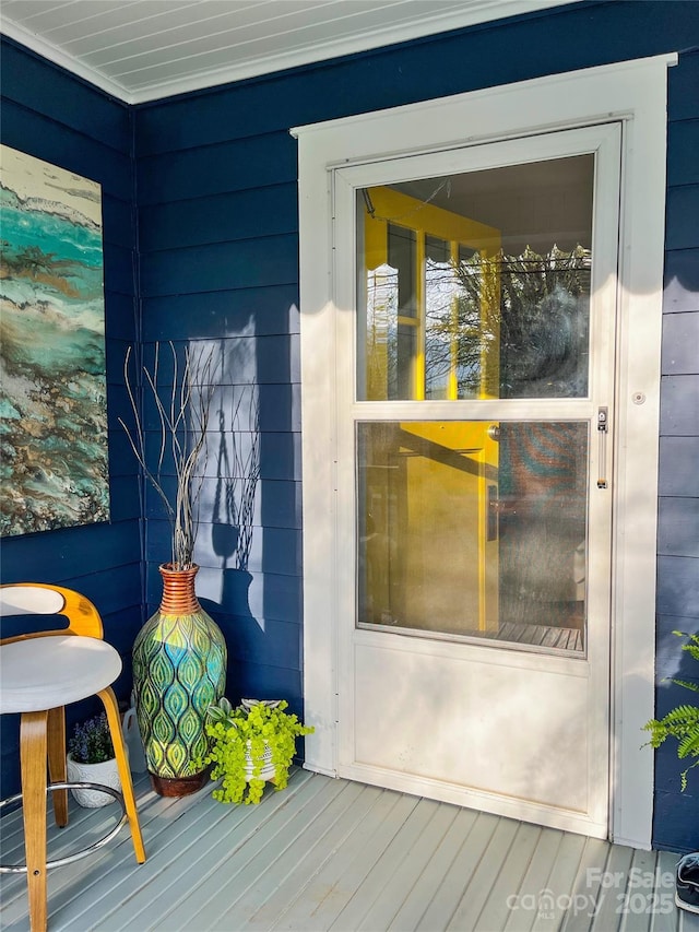 view of doorway to property