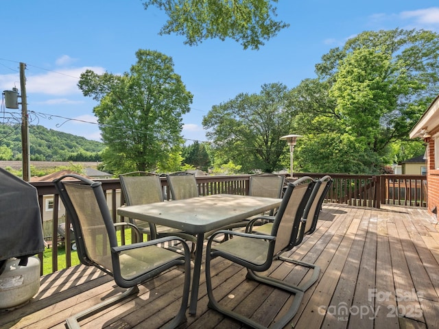 170 8th Ave, Cramerton, NC 28032 - wooden terrace featuring outdoor dining area