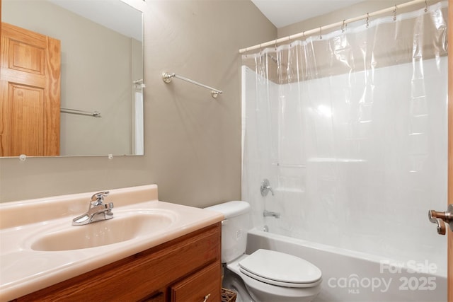 969 Twin Bridges Dr, Fleetwood, NC 28626 - full bathroom with toilet, vanity, and shower / tub combo