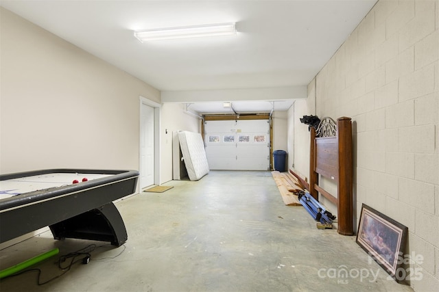 969 Twin Bridges Dr, Fleetwood, NC 28626 - garage with concrete block wall