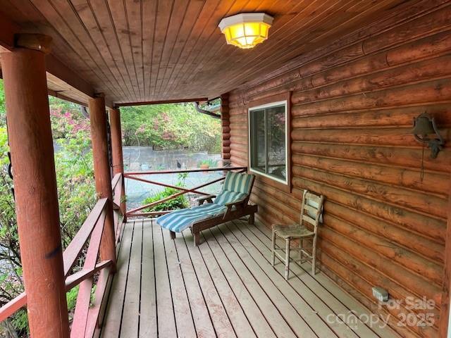 137 Amys Ridge Rd, Lake Lure, NC 28746 - view of wooden deck