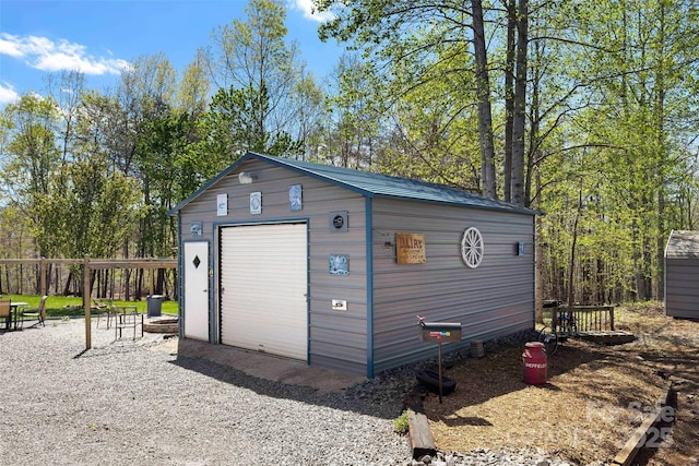 view of outbuilding with an outdoor structure