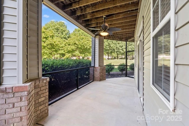 9047 Rosalyn Glen Rd, Cornelius, NC 28031 - view of patio with ceiling fan