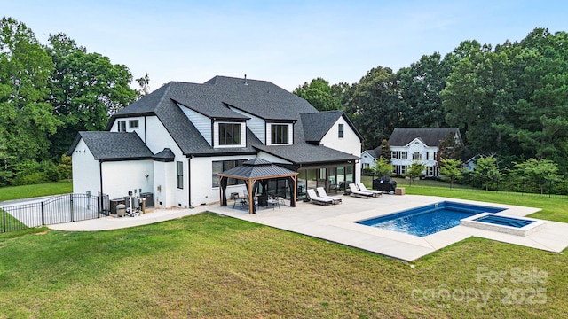 2854 Harlinsdale Dr, Rock Hill, SC 29732 - rear view of house with a gazebo, a fenced backyard, a gate, a patio, and a yard