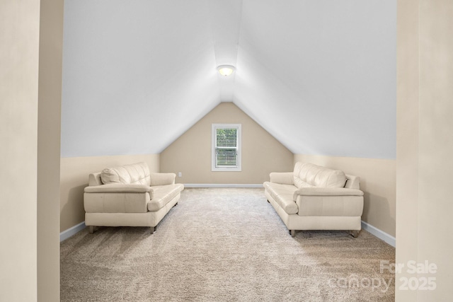 2854 Harlinsdale Dr, Rock Hill, SC 29732 - living area with carpet floors, baseboards, and lofted ceiling