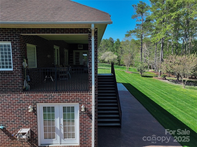 5342 Beacon Ridge Dr, Granite Falls, NC 28630 - view of patio with french doors