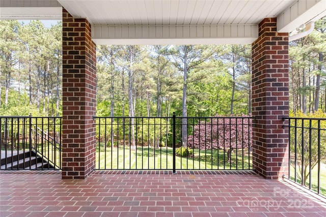 5342 Beacon Ridge Dr, Granite Falls, NC 28630 - view of patio with view of scattered trees