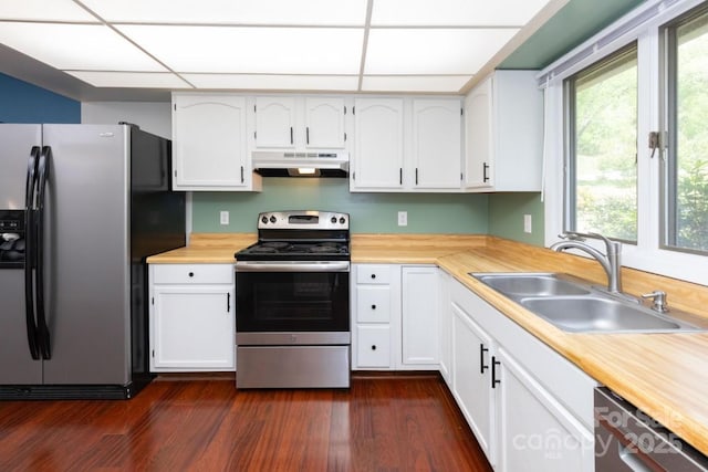 87 Marion Forest Rd Unit 8, Sylva, NC 28779 - kitchen with a sink, appliances with stainless steel finishes, under cabinet range hood, and light countertops