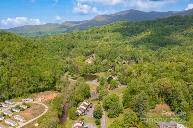 87 Marion Forest Rd Unit 8, Sylva, NC 28779 - birds eye view of property featuring a view of trees and a mountain view