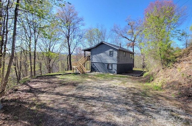 389 Lily Ln, Whittier, NC 28789 - view of side of property featuring stairs