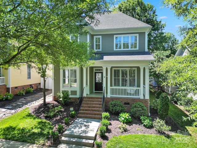 1855 Second Baxter Xing, Fort Mill, SC 29708 - view of front of property with covered porch and a shingled roof