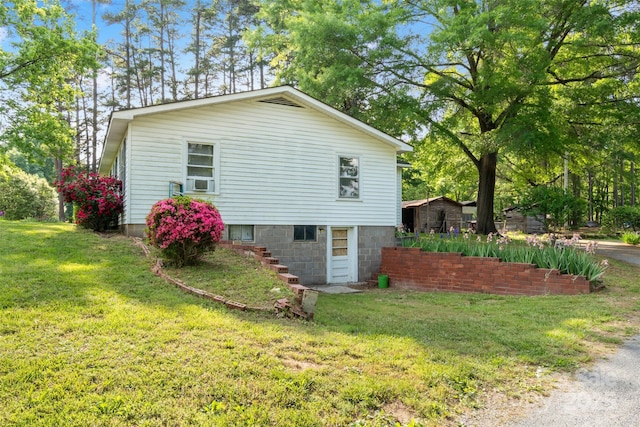 130 Casper Rd, Gold Hill, NC 28071 - view of property exterior featuring a lawn and stairs